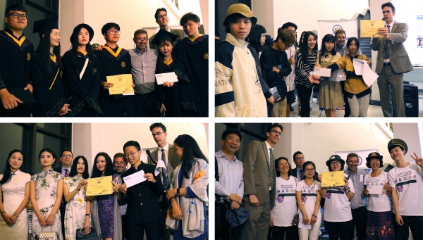 Incubator Teams clockwise from upper left, Team 4, Through Gate; Team 1, A Crow Drinking Water; Team 2, Wuhan Dazhimen Railway Station; Team 3, The Vanished Nanhu Airport, Photos by Zheng Fugui.